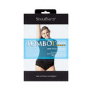 SpareParts Tomboi Cover Brief Underwear Harness Nylon Red 4XL product packaging with model showcasing fit.