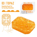 Tenga Uni Topaz Unisex Pleasure Sleeve with repeating round-cut texture for bursting stimulation.