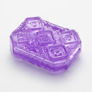 Tenga Uni Amethyst Unisex Finger Sleeve Stroker with layered square-cut texture in purple.