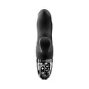 Mystim Hop Hop Bob eStim Vibrator Black showing its sleek design and control features for dual-action pleasure.