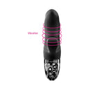 Mystim Hop Hop Bob eStim Vibrator Black showing vibration patterns and controls.