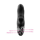 Mystim Hop Hop Bob eStim Vibrator Black featuring controls for E-Stim and Vibration.