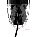 Close-up of the Mystim Real Deal Neal eStim Vibrator Black showing its magnetic charging connection.