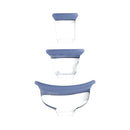 Pumped Delightful Automatic Vulva & Breast Pump Blue interchangeable cups set for intimate enhancement.