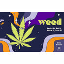 Weed Smoke It Eat It Grow It Love It Cannabis Book cover featuring an illustrative cannabis leaf and vibrant colors.