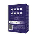 SVibe Snail Evo Rechargeable Masturbator Navy packaging with features and instructions.