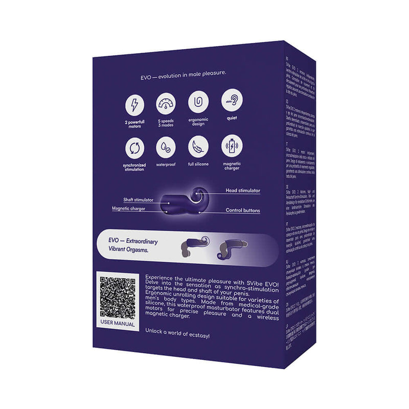 SVibe Snail Evo Rechargeable Masturbator Navy SVibe Snail Evo Rechargeable Masturbator Navy