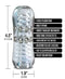 MSTR B8 Head Banger Stroker with ribbed channel and 12 metallic beads for enhanced pleasure and comfort.