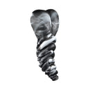 Banana Pants Luvgrind Grinder Cushion Black Swirl - hybrid silicone toy with heart-shaped cushion and ribbed design.