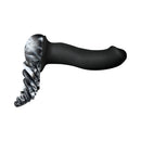 Banana Pants Luvgrind Grinder Cushion Black Swirl in sleek black silicone with a unique ribbed design.