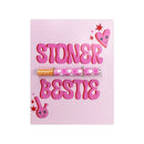 Stoner Besties One Hitter Kard Greeting Card featuring a whimsical design and playful message for cannabis lovers.