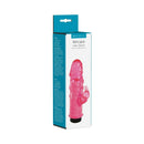 Me You Us Mini Jack Rabbit Vibrator Pink packaging showcasing its compact design for G-spot and clitoral stimulation.