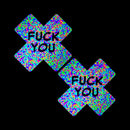 Neva Nude F*ck You Sprankles Neon Blacklight Nipple Pasties with multicolor sprinkle design