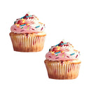 Neva Nude Vanilla Cupcake Warz Edible Nipple Pasties cupcake-shaped nipple covers in soft light pink with sprinkles.