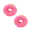 Neva Nude Very Vanilla Simp Sonz Dohnut Edible Nipple Pasties depicted by pink frosted donuts with colorful sprinkles.