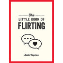 Cover of The Little Book Of Flirting Paperback Guide by Sadie Cayman features playful design with speech bubbles.