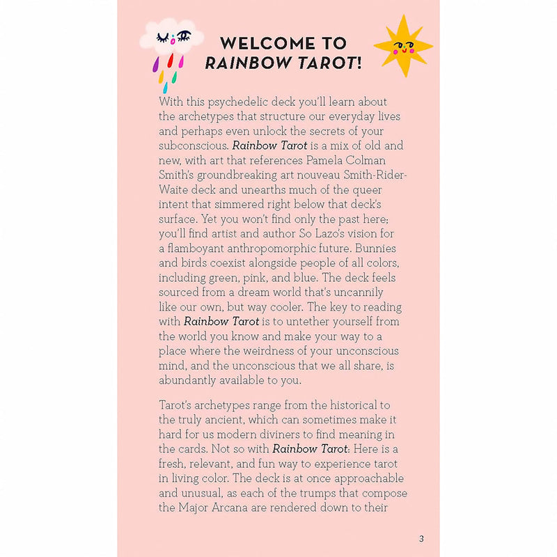 Welcome to Rainbow Tarot! Learn about archetypes and self-discovery with Rainbow Tarot 78 Cards and Guidebook.