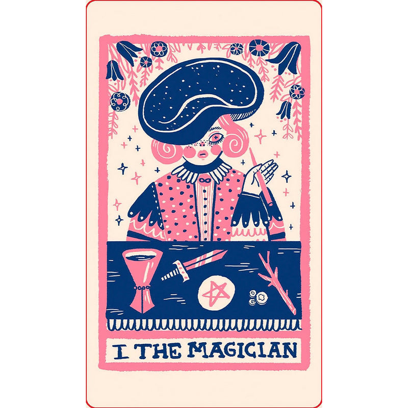 Rainbow Tarot 78 Cards and Guidebook illustration of The Magician card with colorful, whimsical design.