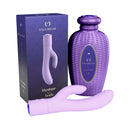 Lola Milani Mystique Rabbit Lilac vibrator with decorative packaging, showcasing elegant design and dual-stimulation features.