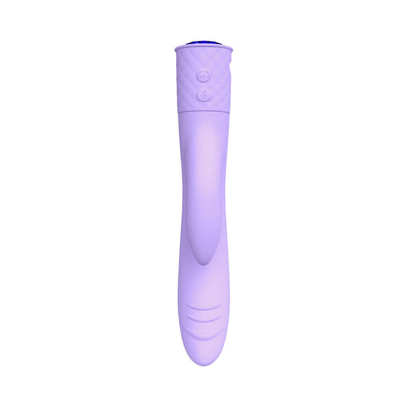 Lola Milani Mystique Rabbit Lilac, a sleek dual-stimulation vibrator for G-spot and clitoral pleasure.