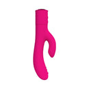 Lola Milani Mystique Rabbit Vibrator Fuchsia featuring a sleek pink silicone design and dual-action stimulation.