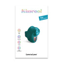 Love To Love Kisscool Teal Me Tapping Finger Vibrator shown on packaging with features and travel size details.