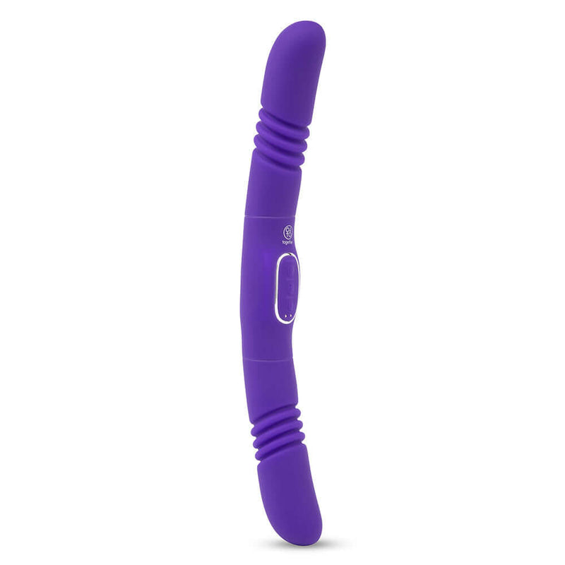 Together Couples Double Delight Purple dual-ended vibrator for heightened intimacy and pleasure.