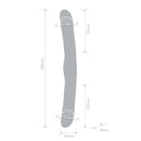 Dimensions of Together Couples Double Delight Purple, showing length and width for optimal use.