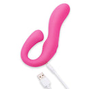 Together Couples Harmony Vibe Pink silicone vibrator with USB charging for versatile pleasure.