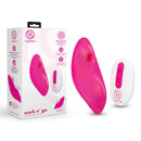 Together Couples Suck N Go Pink stimulator with packaging showcasing its features and design.