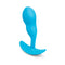 b-Vibe Vibrating P-Spot Snug Plug Small with Remote Control in blue color showcasing sleek design for prostate pleasure.