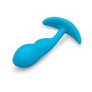 b-Vibe Vibrating P-Spot Snug Plug Small with Remote Control in blue color, designed for prostate stimulation.