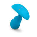 b-Vibe Vibrating P-Spot Snug Plug Small with Remote Control, blue anal plug for prostate stimulation.