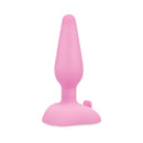 b-Vibe Beginners Vibrating Butt Plug in a sleek pink design, ideal for introducing anal play and enhancing pleasure.