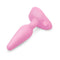 b-Vibe Beginners Vibrating Butt Plug in soft pink color with a sleek design, perfect for new anal play enthusiasts.