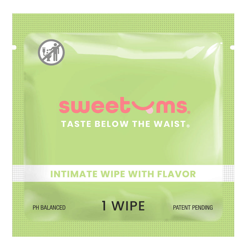 Sweetums Intimate Wipes Watermelon Flavor 10 Pack single wipe package for intimate care