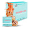 Sweetums Intimate Wipes Cinnamon Bun Flavor 10 Pack with cinnamon rolls and packaging, promoting fresh intimate care.