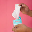 Sweetums Intimate Wipes Cinnamon Bun Flavor 10 Pack being opened, showcasing the wipes for intimate care.