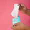 Sweetums Intimate Wipes Cinnamon Bun Flavor 10 Pack being opened, showcasing the wipes for intimate care.