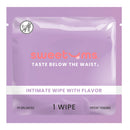 Sweetums Intimate Wipes Honey Lavender Flavor 10 Pack packaging featuring one wipe.