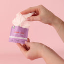 Sweetums Intimate Wipes Honey Lavender Flavor 10 Pack in hand, ready to use for refreshing intimacy.