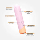 VUSH Peachy Collection Bullet Vibrator features a precision tip, soft silicone, mini design, waterproof, and magnetic charging.