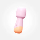 VUSH Peachy Collection Mini Wand in pink and orange, compact rechargeable massager for versatile stimulation.
