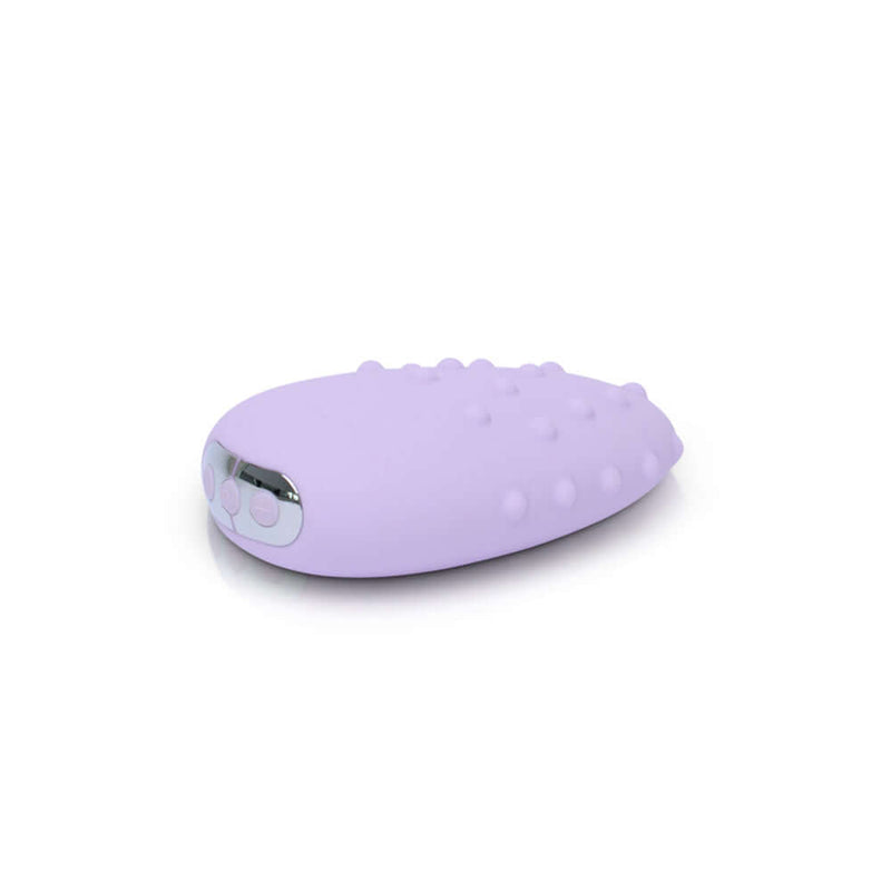 Je Joue Mimi Deux Double Sided Clitoral Vibrator Lilac with rounded pleasure dots and sleek design.