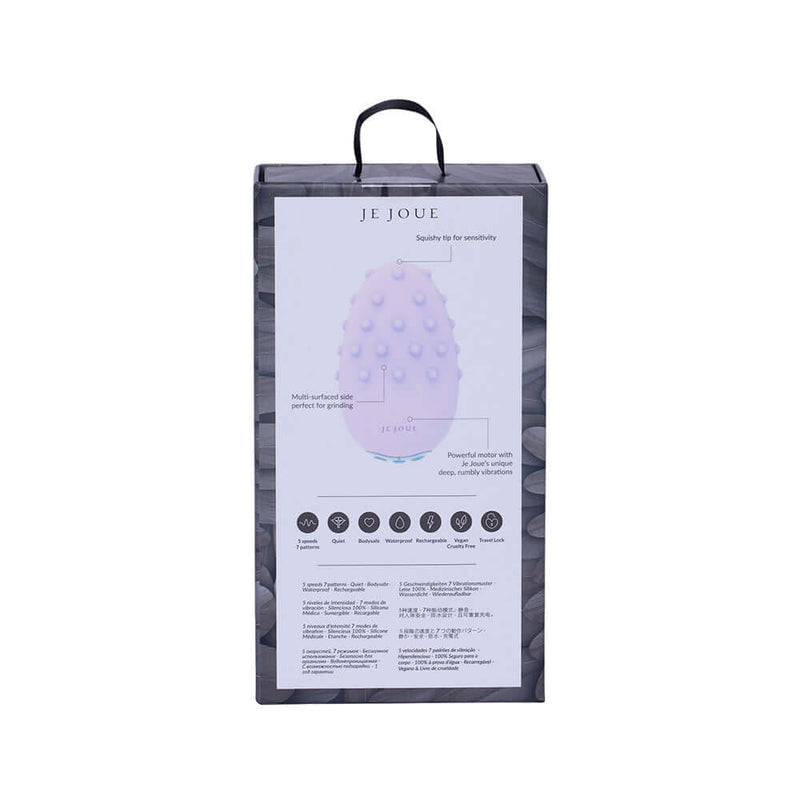 Je Joue Mimi Deux Double Sided Clitoral Vibrator Lilac packaging showing unique design and features.