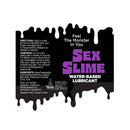 Little Genie Sex Slime Water-Based Lubricant Purple 2 Oz packaging directions and ingredients list.