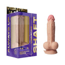 Shaft Vibrating Model A 7.5 inch Dual Density Silicone Dildo Pine in packaging with realistic design and features.