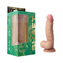 Shaft Vibrating Model N 8.5 inch Dual Density Dildo Pine in packaging, showcasing realistic design and features.