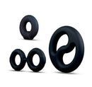 Performance Plus Throttle Silicone Cock Ring Set Black featuring three versatile silicone rings