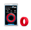Performance Plus Pursuit Silicone Cock Ring Red packaging with product details and red silicone ring.